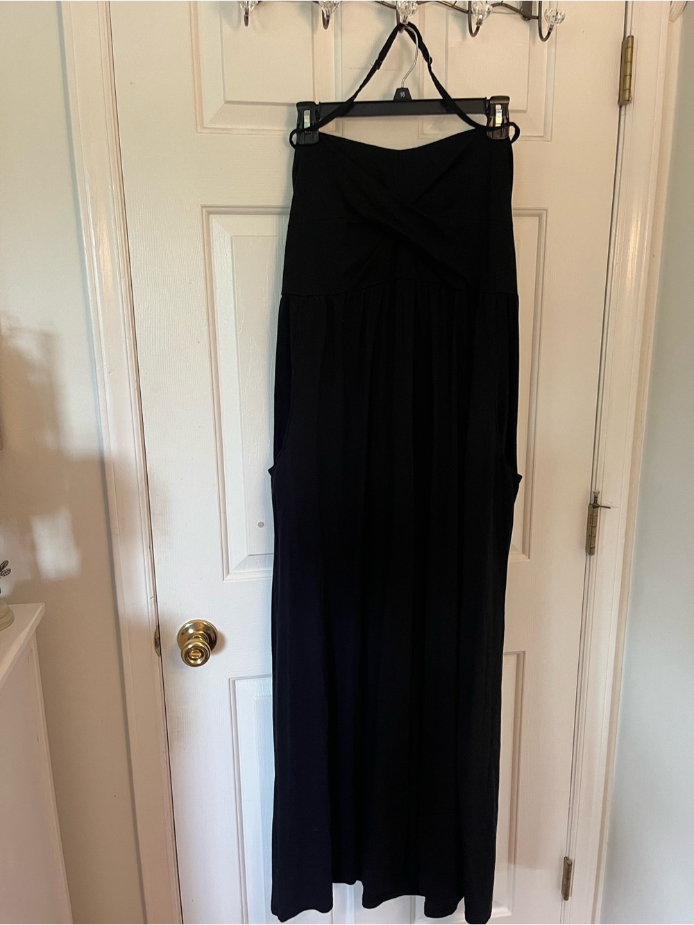 Garnet Hill Black Maxi Dress